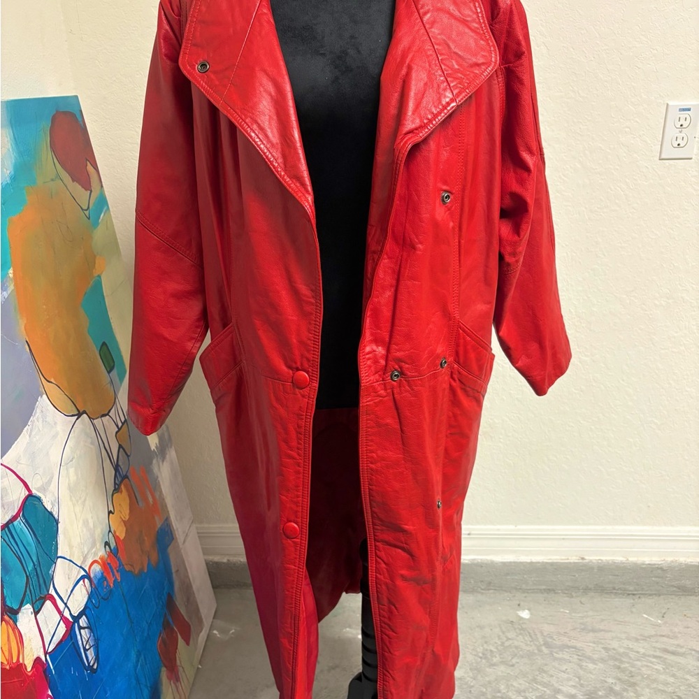 Wilson Red Leather Jacket Striking Design